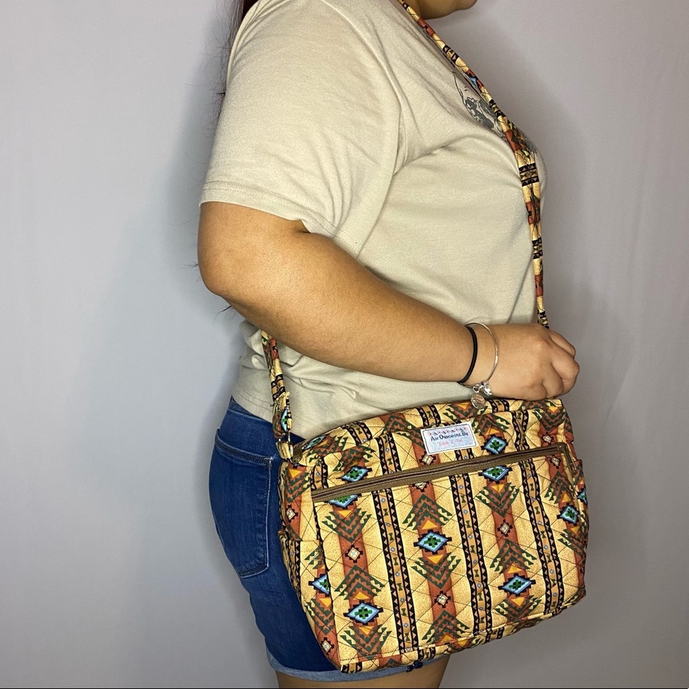 Multicolor Western Print Shoulder Purse-100% Durable Cotton - Picture 8 of 8